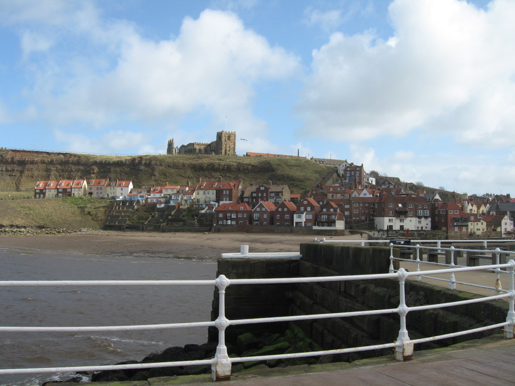 E5. Church and abbey from pier