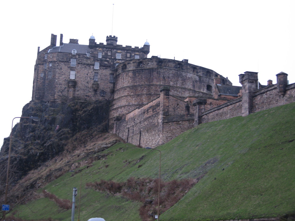 View of Edinburgh Castle from our hostel. Photo Credit: Cathy Hanson